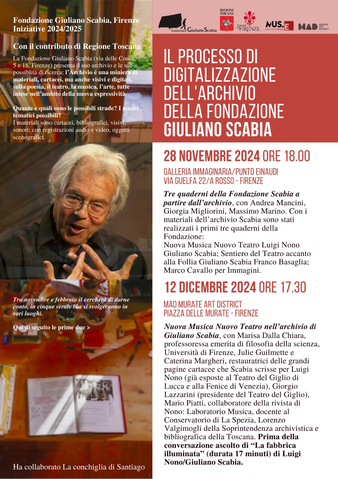 Locandina degli eventi.